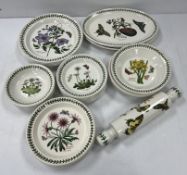 A collection of Portmeirion Botanic Garden dinner wares comprising four dinner plates,
