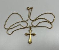 A 18ct pink gold chain link necklace (7.