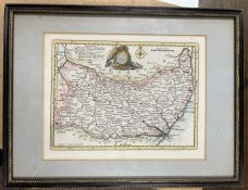 A collection of ten framed and glazed maps to include AFTER JOHN CARY 