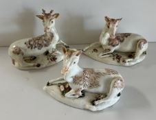 A pair of 18th Century Chelsea pottery figures of 