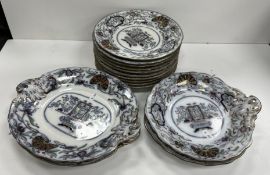 A Victorian dessert service by P.