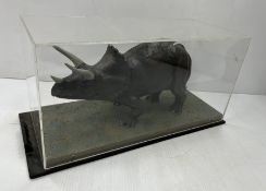 A Reading Museum scale model of Triceratops, painted,