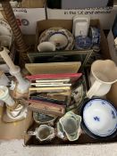 WITHDRAWN Two boxes of assorted decorative china to include various Copeland Spode Italian coffee