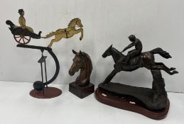 A cold cast bronze figure of Best Mate 