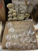 A box containing a Crown Ducal lemonade set, a 