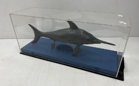 A Reading Museum scale model of Ichthyosaurus, painted,