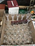 A set of five air twist stem wine glasses, each indistinctly signed to base,