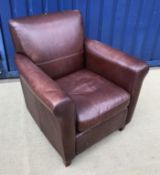 A Wesley Barrell Huntley red/brown leath