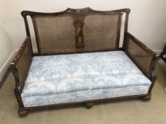 A 1930s mahogany and chinoiserie painted