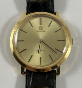 A gold cased Omega De Ville gent's wrist