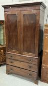 A circa 1900 mahogany linen press/wardro