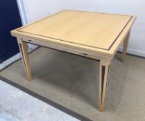 A modern maple dining table, the rectang