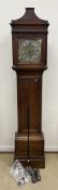 An oak cased long case clock, the eight