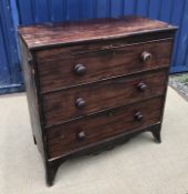 A 19th Century mahogany square front che