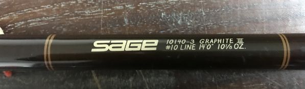 A Sage Graphite III #10-14' three piece fly rod