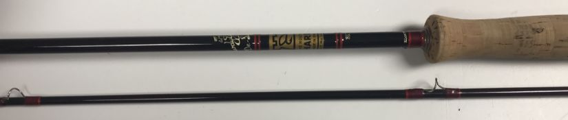 A Hardy Graphite Deluxe 8½' #6/7 two piece rod and a Hardy Fibalite Perfection 9' #6/7 two piece