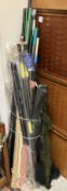 A bundle of various landing nets and net poles including a Max Performance landing net handle etc