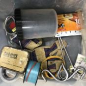 A large collection of various fishing tackle including TF Gear Banshee rod alarms,