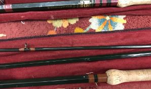 A Bruce & Walker Hexagraph 15' salmon rod and another similar