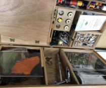 A large quantity of various fishing flies including small dry flies and others various,