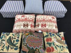 Eleven cushions to include two Andrew Martin kilims,