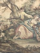 A roll of four 20th Century painted canvas 