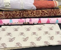 Three part rolls of furnishing fabric: Sanderson William Morris Sunflower in velvet (advised by