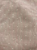 Two pairs of cotton type interlined curtains with fixed double pencil pleat headings,