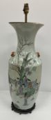 A Chinese polychrome decorated vase depi