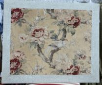 A mounted French textile embroidered in