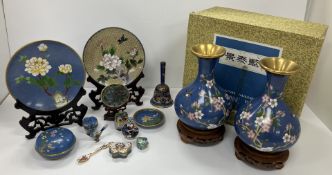 A collection of modern Chinese cloisonné