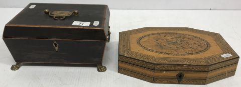 A 19th Century satinwood and penwork dec