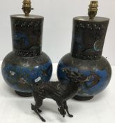 A pair of Japanese Meji period cloissonn