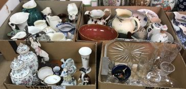 Four boxes of various china and glasswar