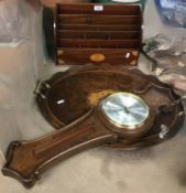 A 20th Century burr walnut and shell mar