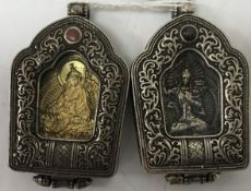 A pair of Tibetan icons,