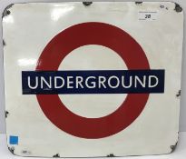 An enamelled sign inscribed 