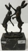 A bronze model of 