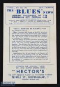1946 Birmingham City v Charlton Athletic Signed Football Programme Sat 16th February 1946 - middle