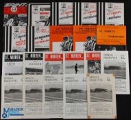 Selection of St Mirren home match programmes 1957/58 Dundee, Celtic (selotape strips to corners),