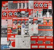Collection of Wrexham home programmes 1964/65 Rochdale, York City, 1965/66 Stockport County, 1966/67
