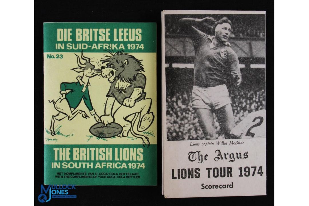 1974 British Lions in South Africa Rugby Booklet etc (2): Coca-Cola issue, 32pp, 13cm x 9cm. Clean