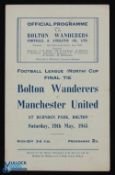 1945 Football League (North) Cup Final Bolton Wanderers v Manchester Utd at Burnden Park, Bolton