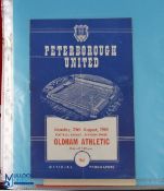Complete collection of 1964/65 Oldham Athletic away programmes Div. 3 league (24) including Barnsley