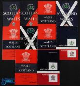 1955-65 Wales & Scotland H&A Rugby Programmes (10): Cardiff (4) & Murrayfield (6) editions over a