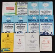 1964-1998 County Champs Semis Rugby Programmes (12): Gloucestershire v Lancs 1964, 77 & 81 (2);