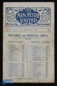 Pre-War 1927/1928 Manchester Utd v Blackburn Rovers Div. 1 match programme 27th December 1927;