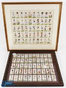 1920s Framed Rugby Cigarette Card Set Displays (2): Classic examples, one 21