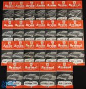 1956/57 Arsenal home programme collection full league season, FAC Stoke City, Preston NE, WBA plus