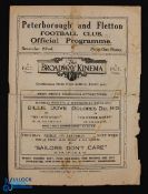 Pre-War 1928/1929 Peterborough Utd v Folkstone Southern League match programme 22 December 1928; 4